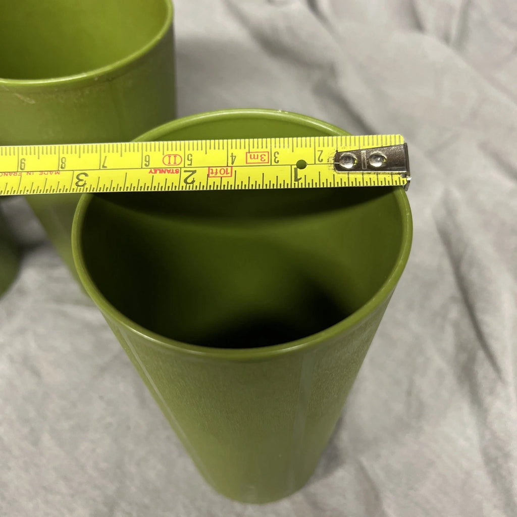 Vintage Set of 6 Green Plastic Drinking Cups | eBay