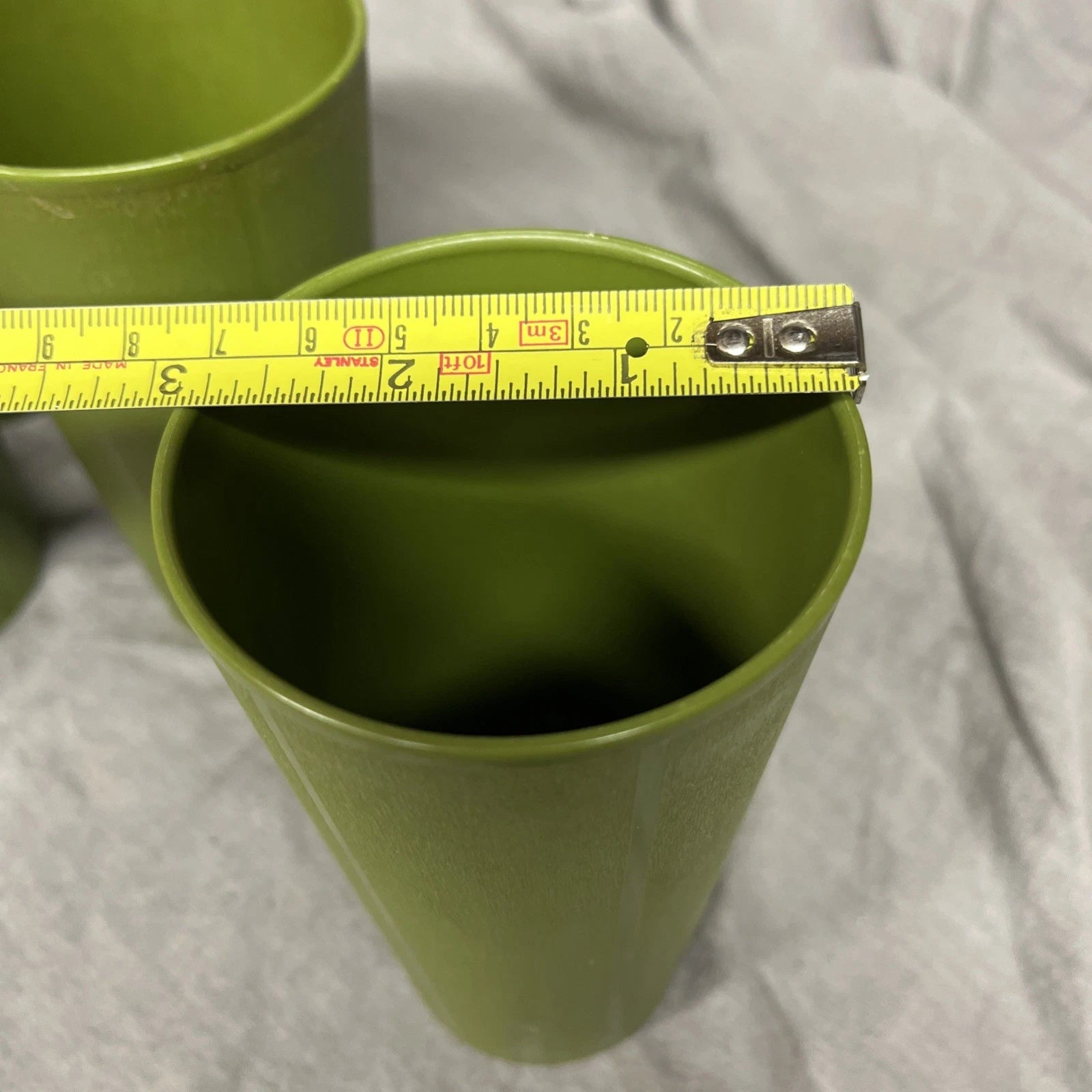 Vintage Set of 6 Green Plastic Drinking Cups | eBay