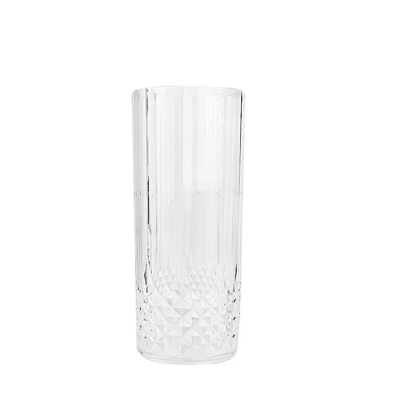 6 Clear 14 oz Crystal Plastic Drinking Glasses Party Events Disposable Tableware | eBay