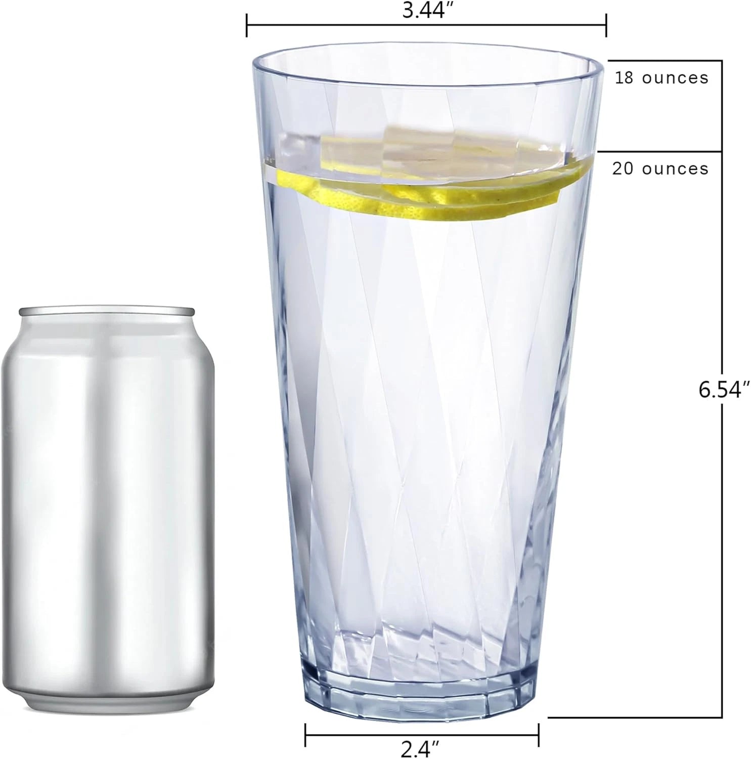 Unbreakable Plastic Drinking Glasses,Set of 6, Shatterproof Drinking Cups, Plast | eBay