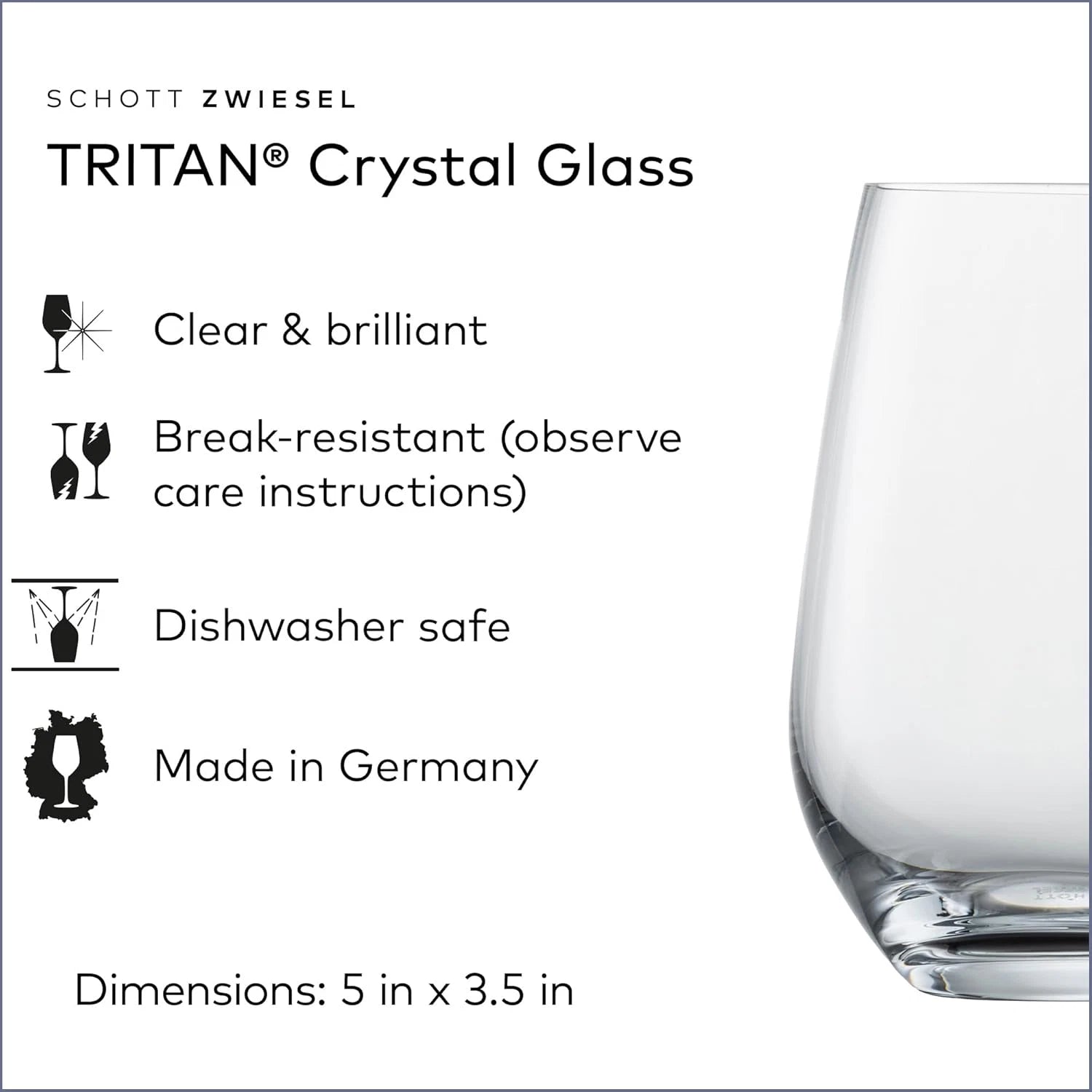 Forté Universal Tumbler (Set of 6), Versatile Drinking Glasses, Dishwasher-Safe | eBay