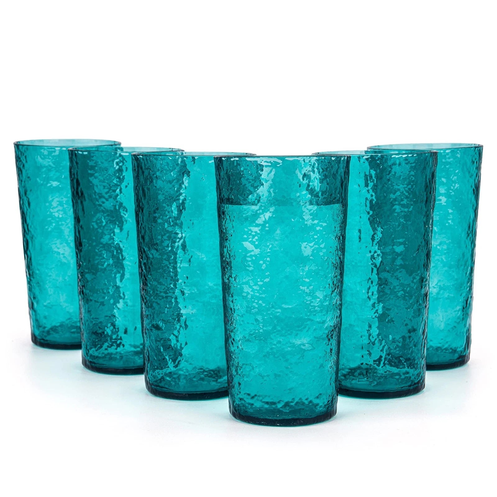 18-ounce Acrylic Highball Glasses Plastic Tumbler, set of 6 Turquoise | eBay