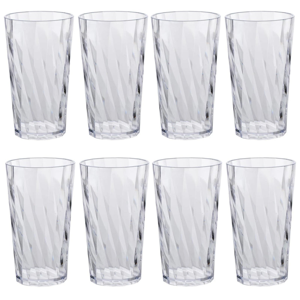 unbreakable Plastic Drinking Glasses,Set of 8, Shatterproof Drinking Cups, Pl... | eBay