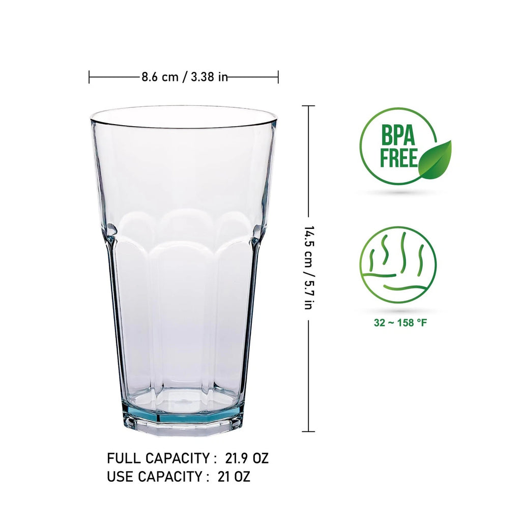 Unbreakable Tritian Premium Drinking Glasses Set of 6, 21oz Premium PlasticTu... | eBay