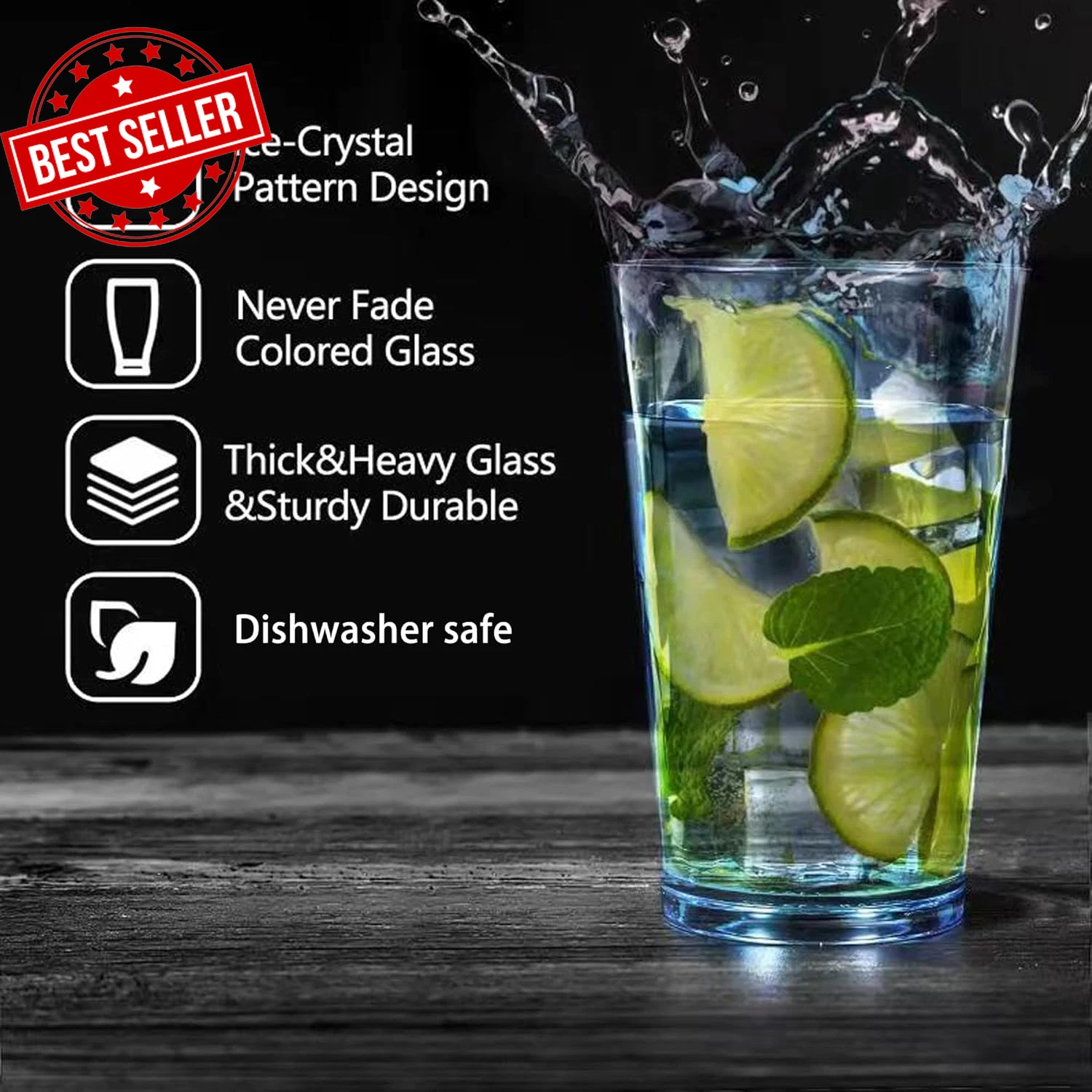 Set of 6 Unbreakable Plastic Drinking Glasses Shatterproof Reusable 16oz Tumbler | eBay