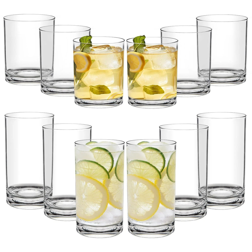 Plastic Cups Reusable Plastic Drinking Glasses Set of 12 - Unbreakable Plasti... | eBay
