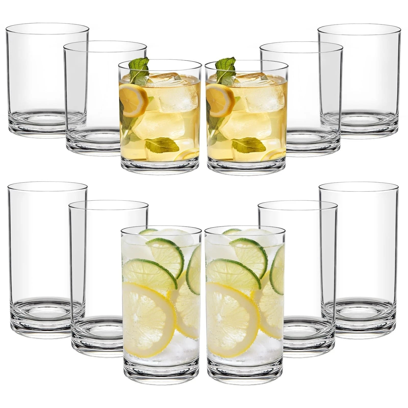 Plastic Cups Reusable Plastic Drinking Glasses Set of 12 - Unbreakable Plasti... | eBay