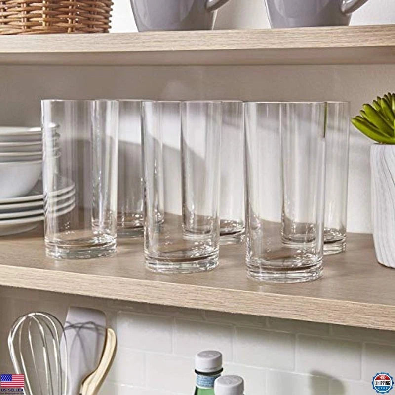 Clear Plastic Reusable Drinking Glasses Set of 6, 16oz BPA-Free Tumblers | eBay