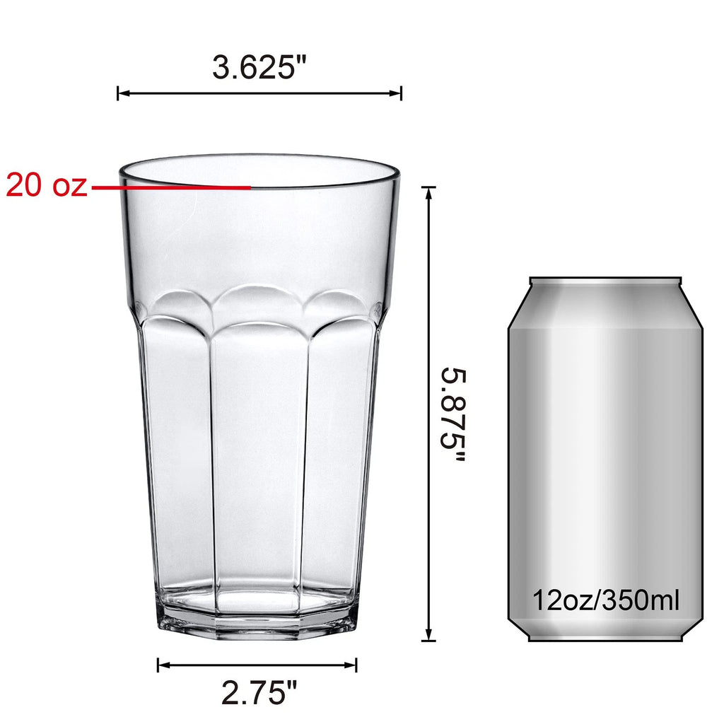 - Affinity - 20-Ounce Plastic Tumblers (Set of 6), Plastic Drinking Glasses, ... | eBay