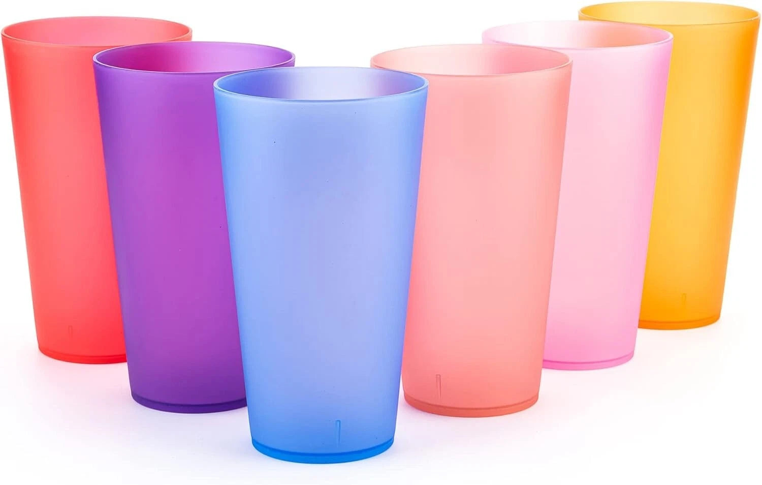 Plastic Tumblers/Large Drinking Glasses/Party Cups/Iced Tea Glasses Set of 6 | eBay