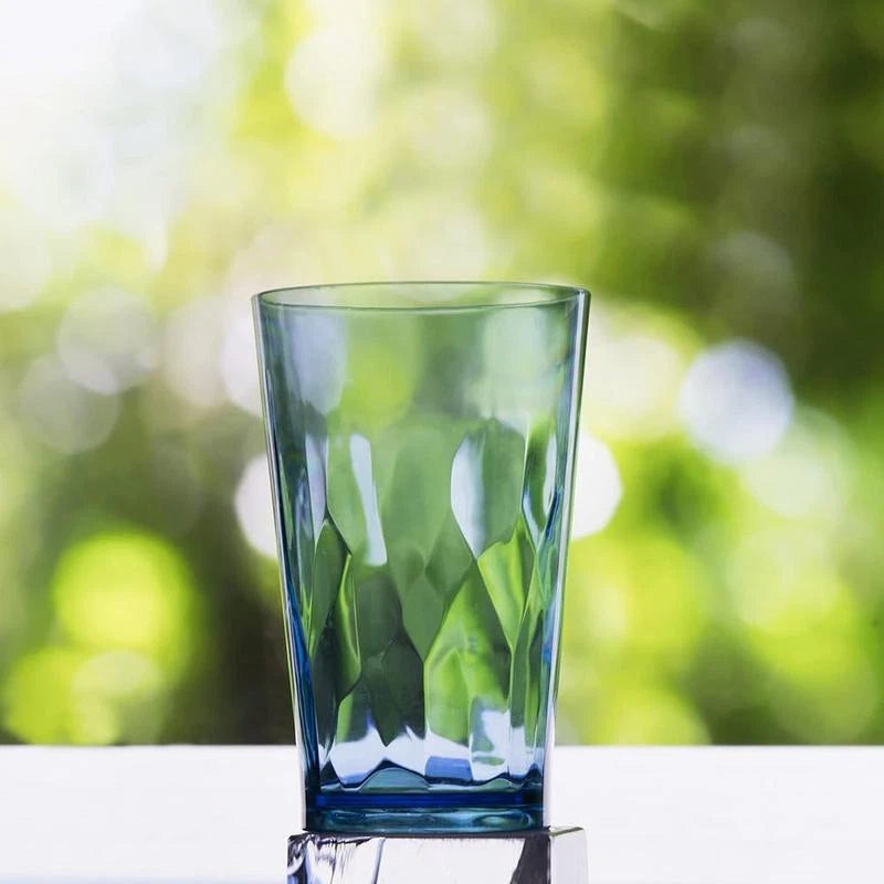 Set of 6 Plastic Drinking Glasses Cups Shatterproof Tumblers 16 Ounces Blue New | eBay