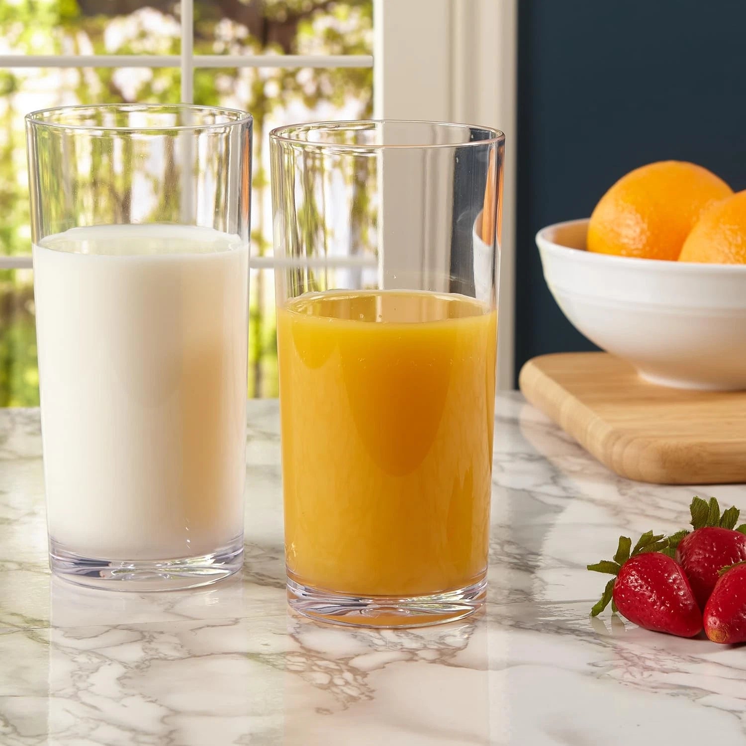 US Acrylic Classic Clear Plastic Reusable Drinking Glasses Set of 6 24oz Iced Te | eBay