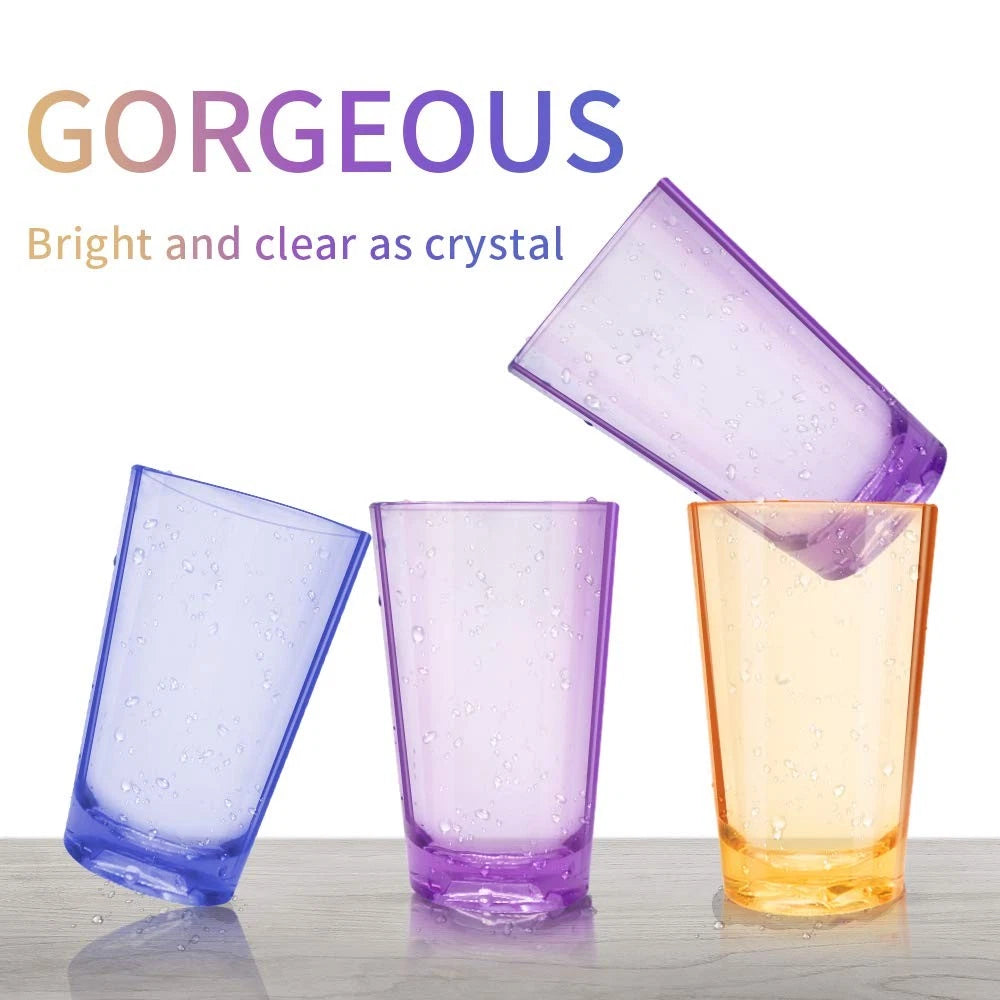 Set of 6 Unbreakable 5 Oz Plastic Tumblers in 3 Colors, Drinking Glasses Cups | eBay