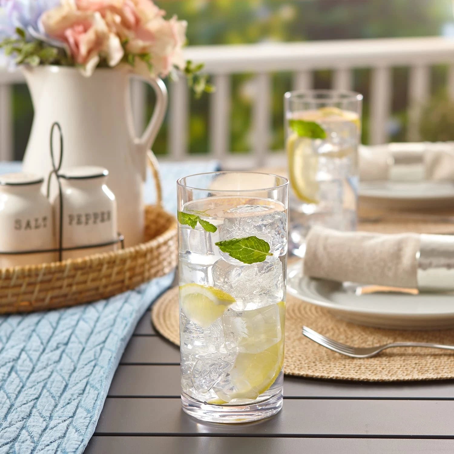 16oz BPA-Free Acrylic Tumblers, Set of 6, Clear Drinking Glasses - USA Made | eBay