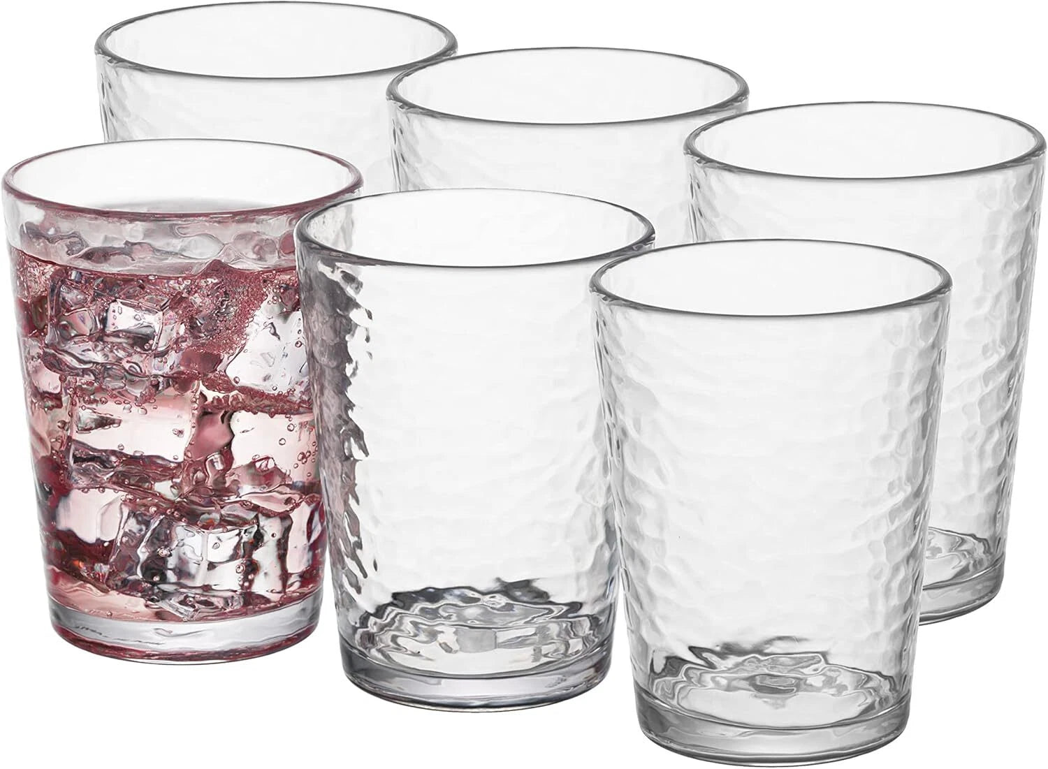 14.7 ounce, Set of 6, Acrylic Tumbler Drinking Glasses, BPA-Free, Stackable Plas | eBay